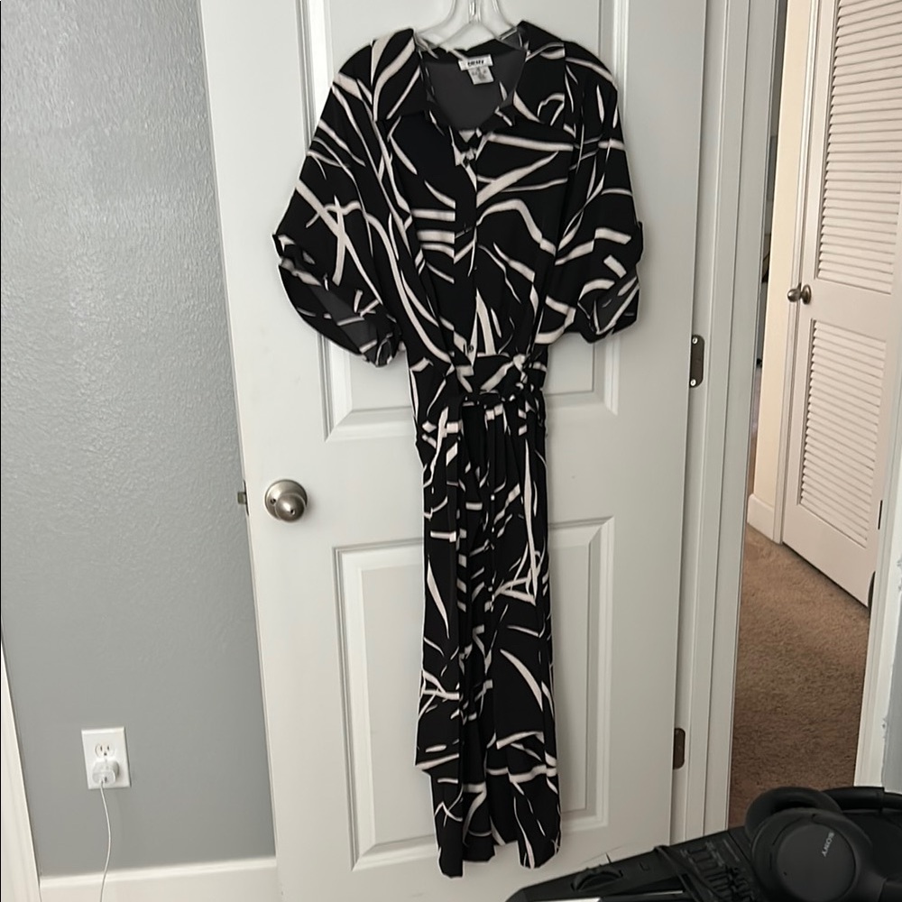Black and White Patterned Dress